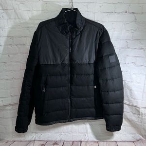 BOSS Men's Mixed-Material Padded Jacket